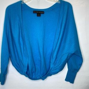 *** Turquoise Ralph Lauren Cashmere Shrug *** S